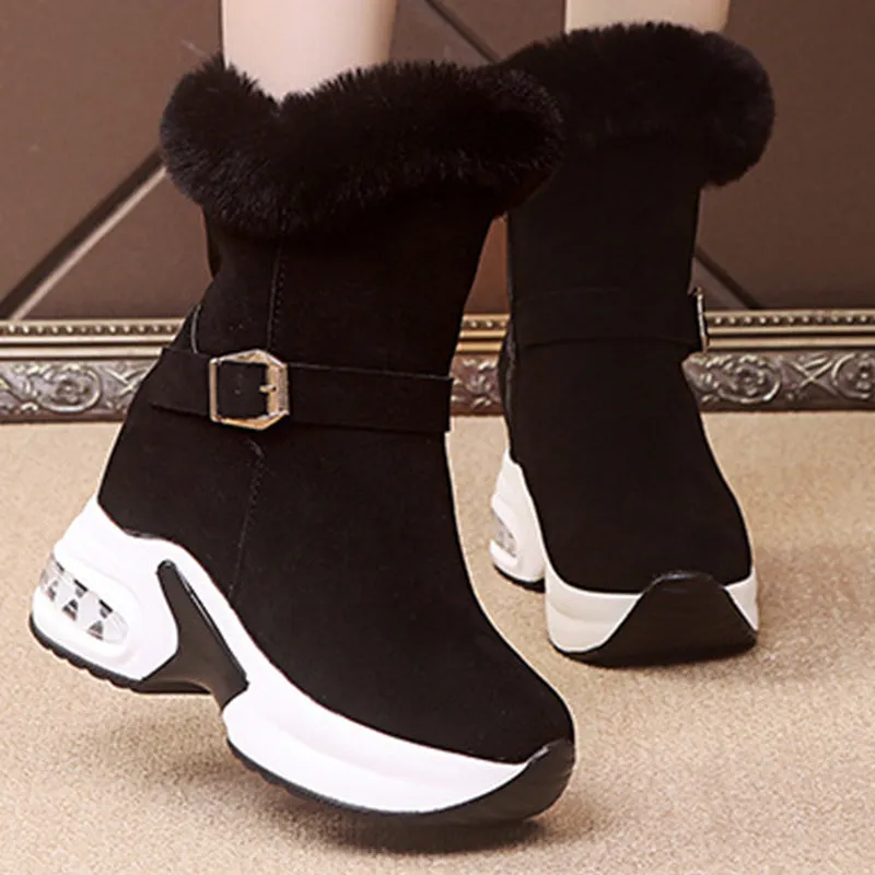 Snow Boots Women Winter Thick Velvet Mid-tube Warm Cotton Shoes