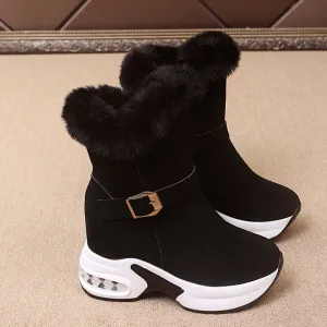 Snow Boots Women Winter Thick Velvet Mid-tube Warm Cotton Shoes