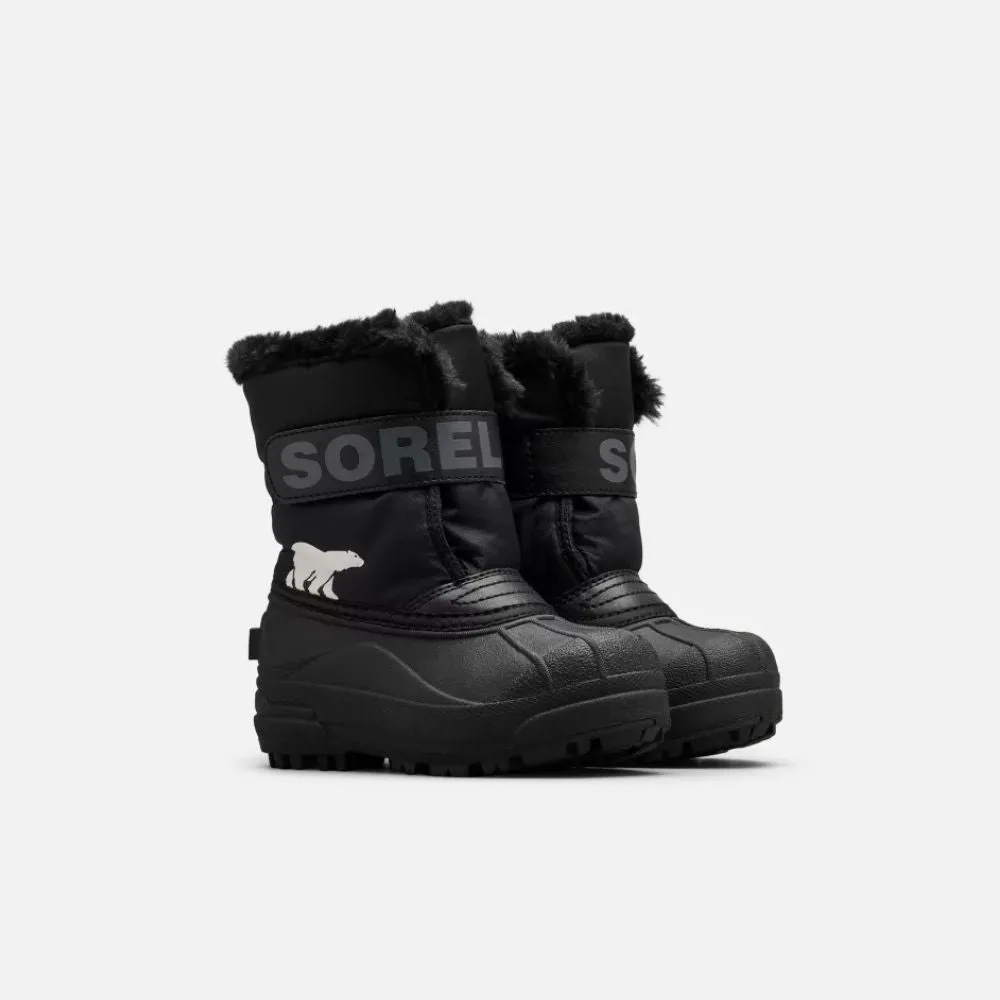 Sorel Snow Commander Kids Snow Boots - Black