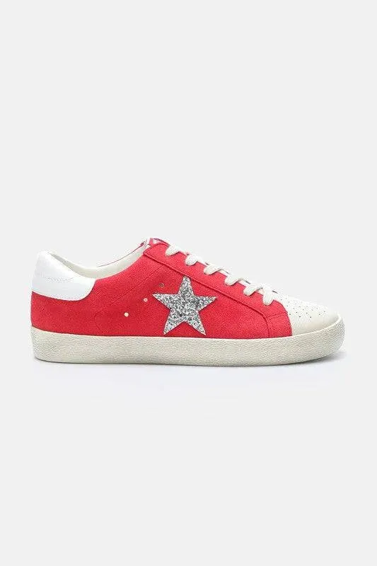 Star Vegan Leather Low Top Sneakers