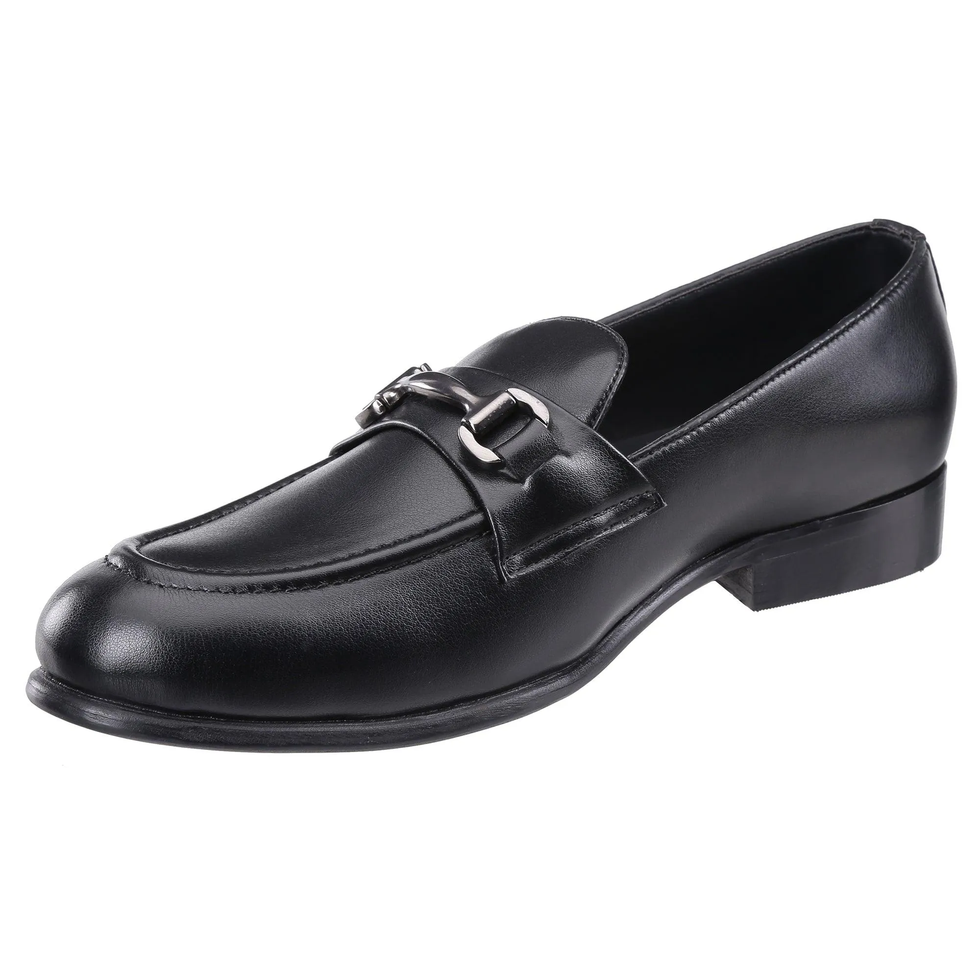 St.James Black Buckle Loafers