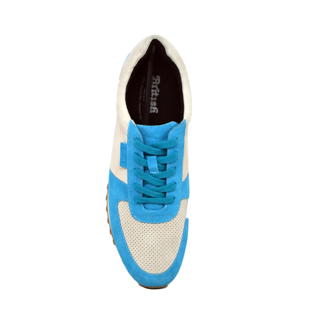 Surrey Aqua & Bone Sneakers - Stylish and Comfortable British Collection Shoes