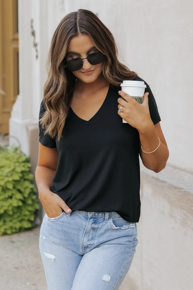 Thread and Supply Tatiana Tee- Black - FINAL SALE