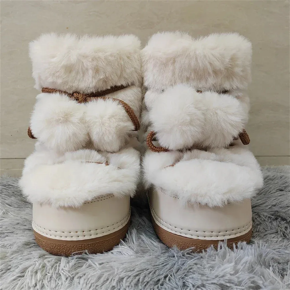 Winter Pom Pom Snow Boots