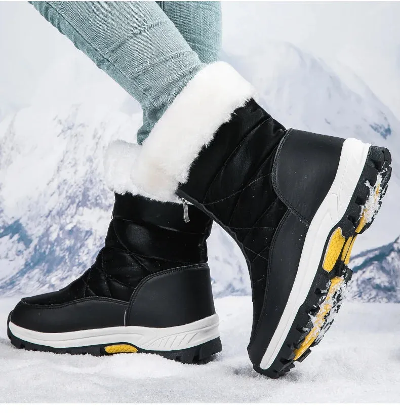 Women’s Winter Zip Boots | Waterproof, Plush, Non-Slip Outdoor Shoes